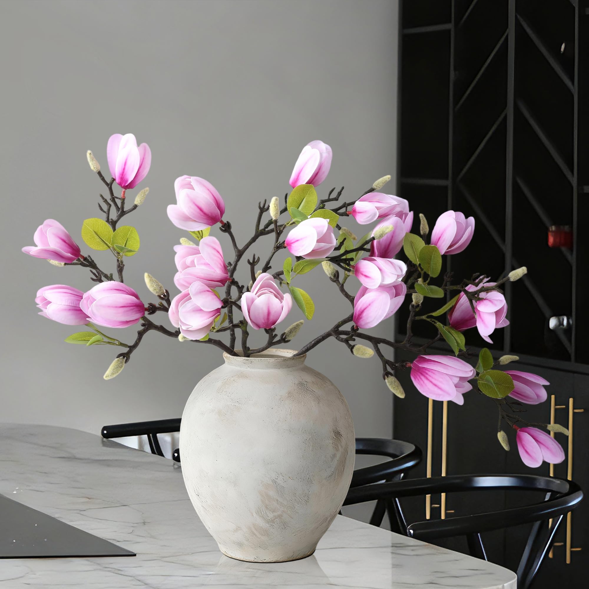 Ivydale 26-inch magnolia stems forming a bold, tall arrangement.