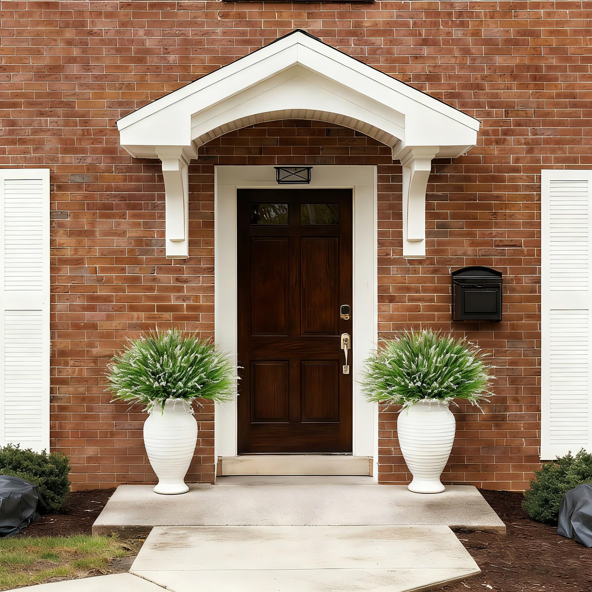 Ivydale 20PCS faux greenery set fits planters for easy front-yard decor.
