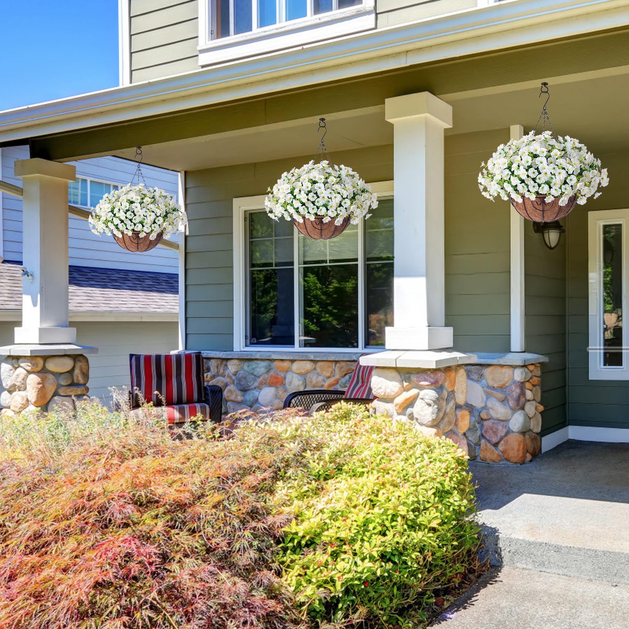 Ivydale UV-resistant hanging basket shows durable outdoor performance.