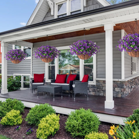 Ivydale outdoor hanging flowers basket setup adds instant charm