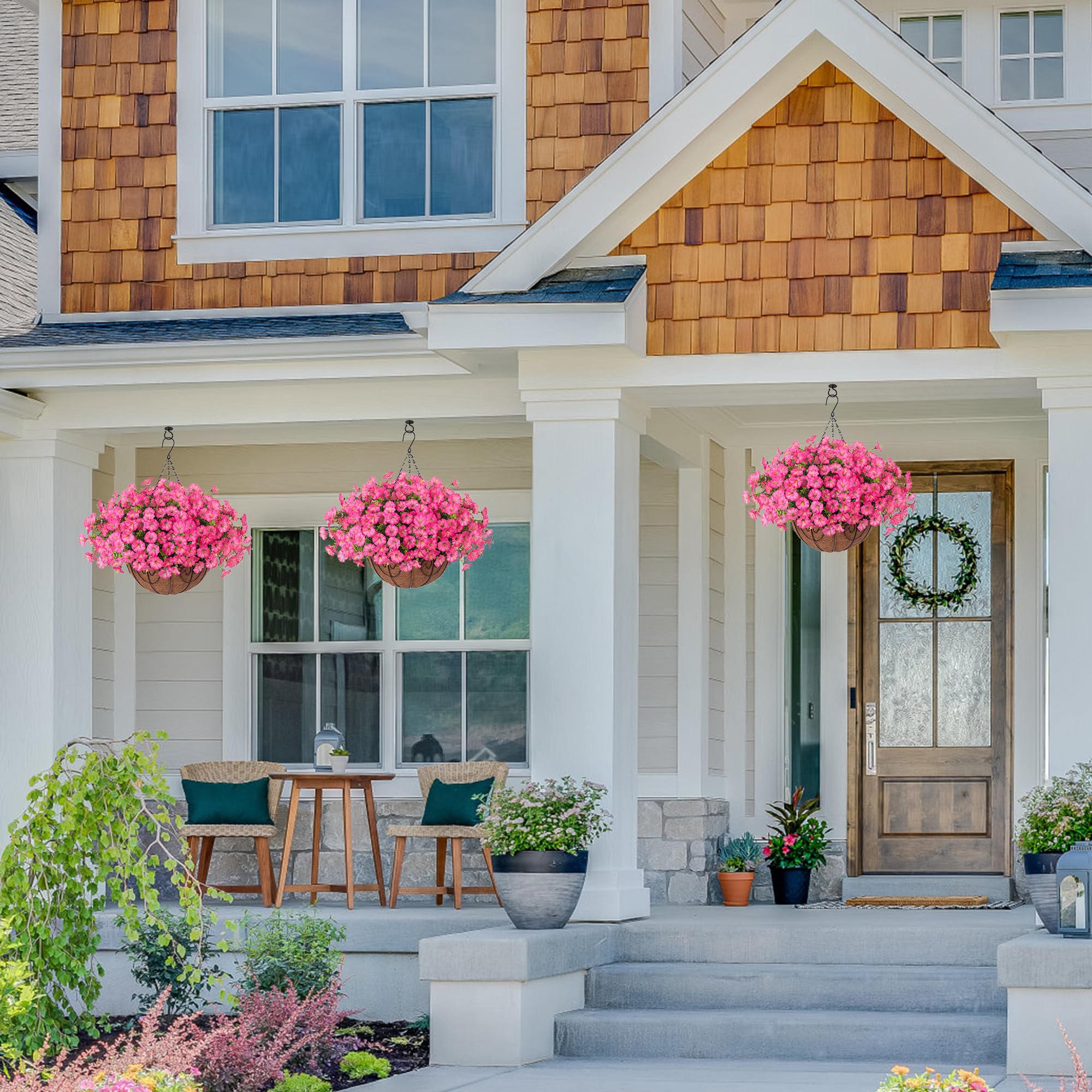 Ivydale outdoor UV-resistant hanging flowers endure sun and weather without fading.