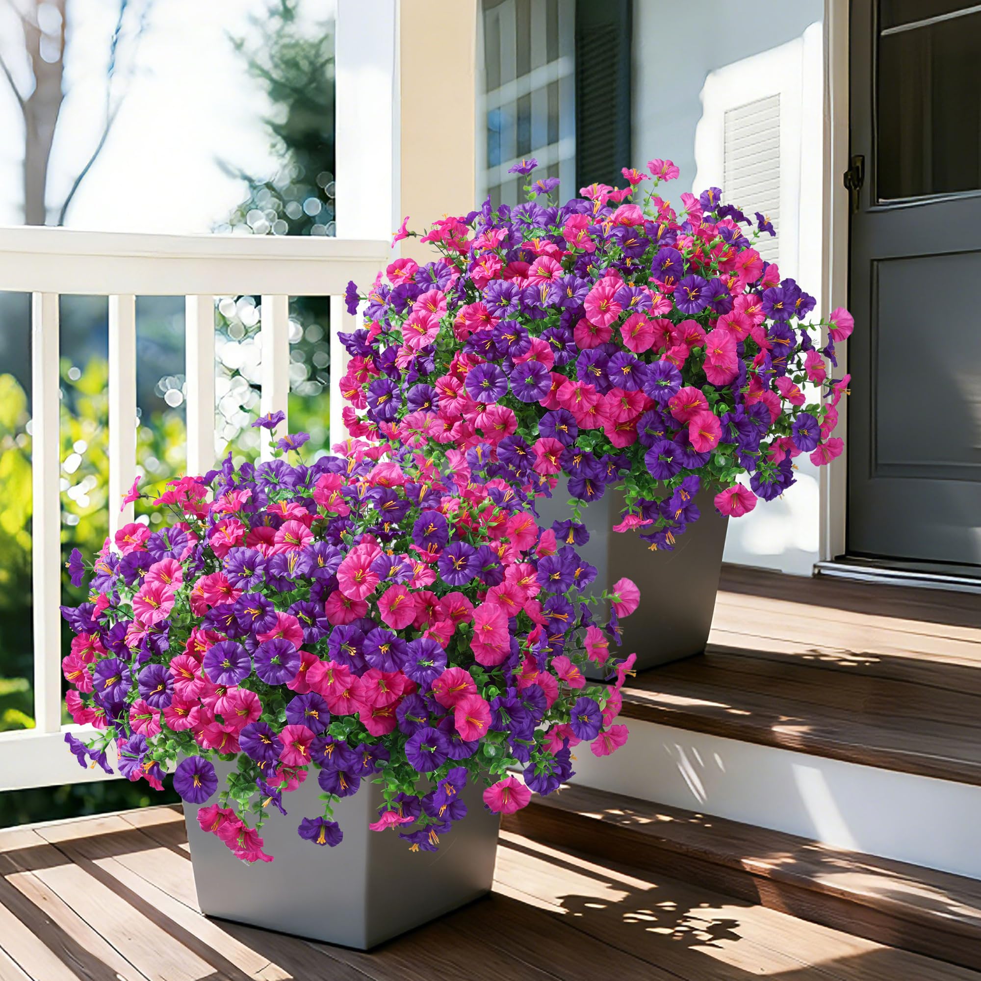 Ivydale faux petunias outdoors with UV resistance for long-lasting color.