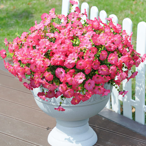 Ivydale porch decor with pink morning glory welcomes guests with low maintenance