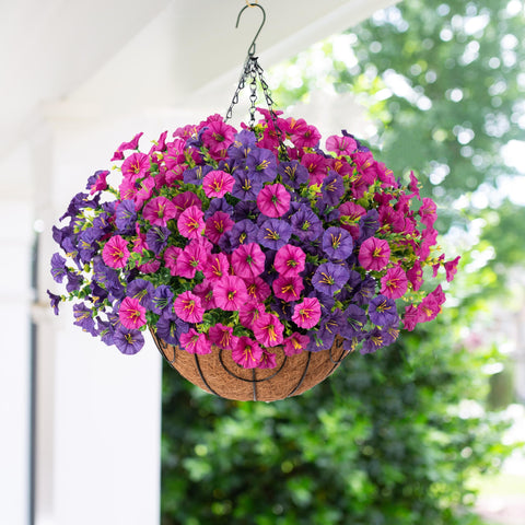 Ivydale silk morning glory flowers for outdoor use, UV resistant and weatherproof