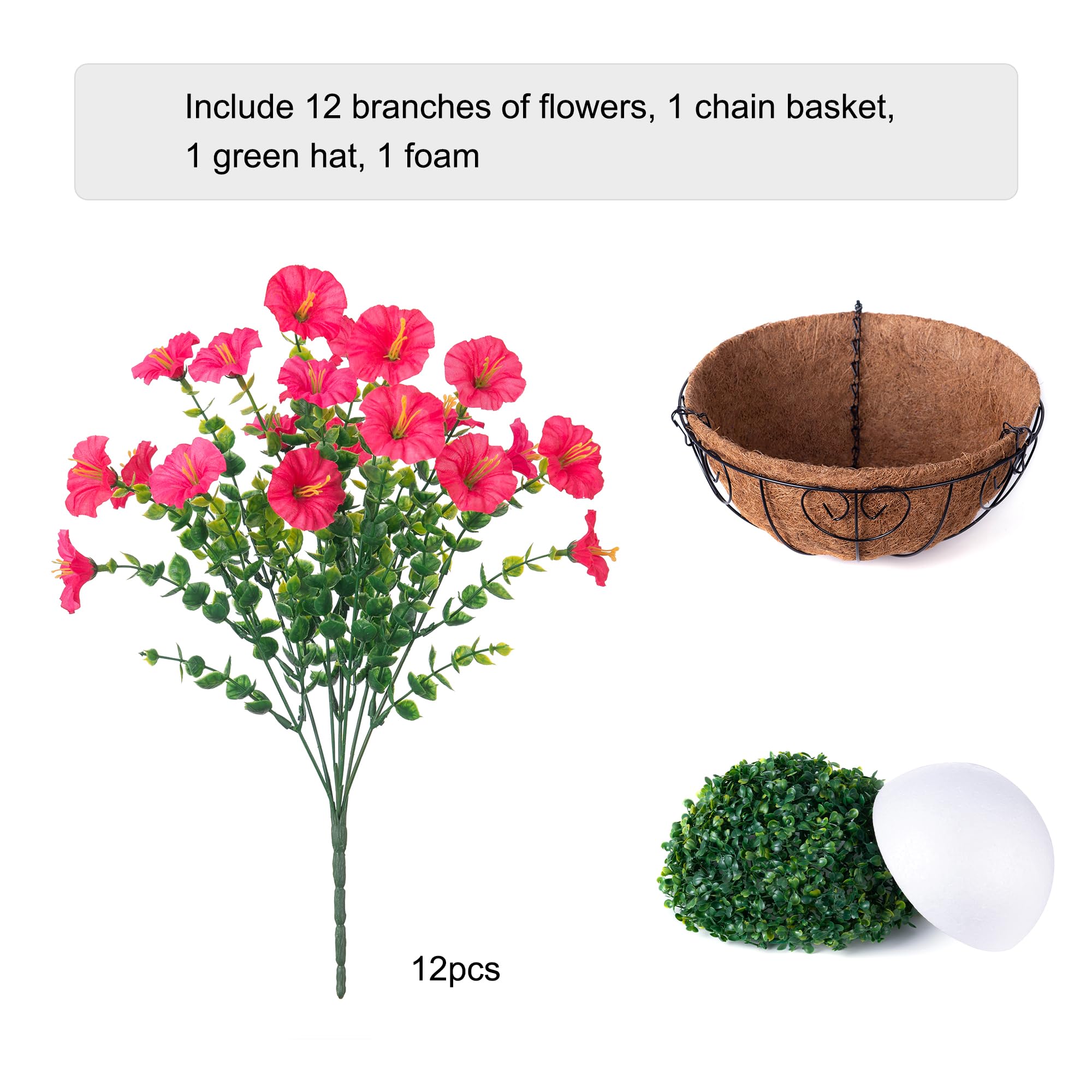 Ivydale silk morning glory with eucalyptus leaves adds life and texture.