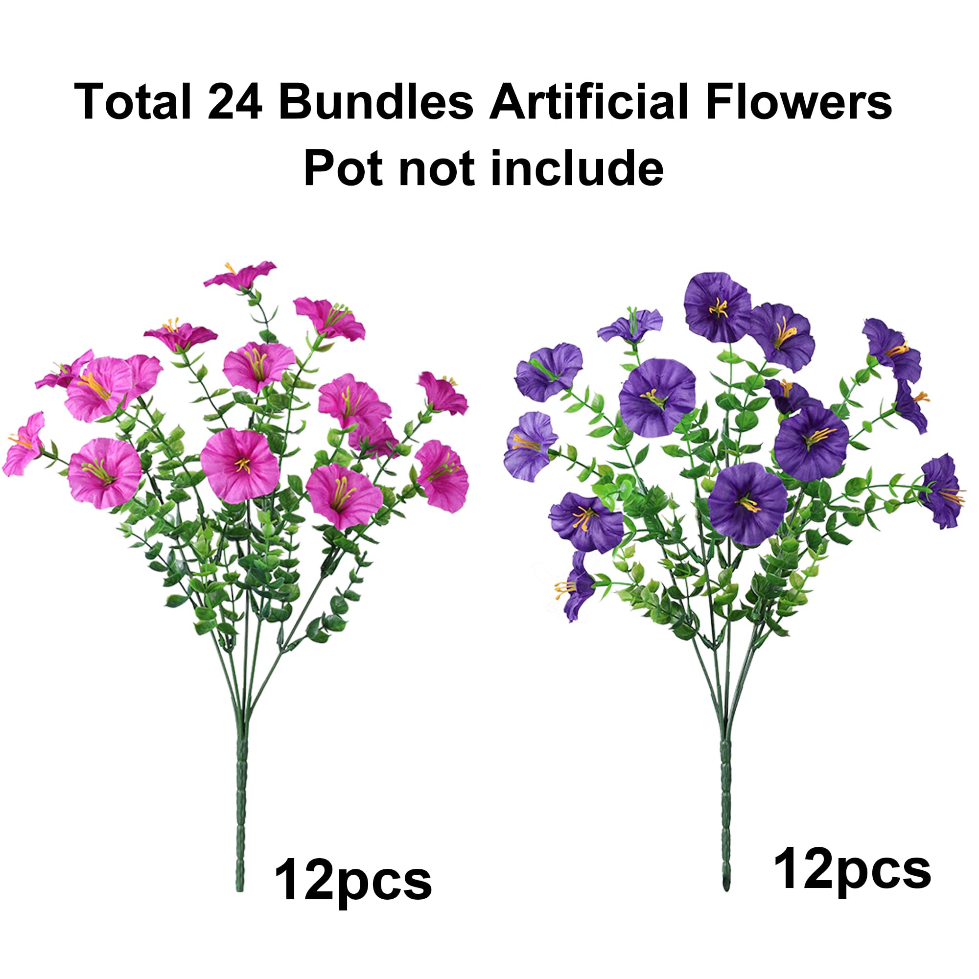 Ivydale artificial petunias add color to gardens and balconies.