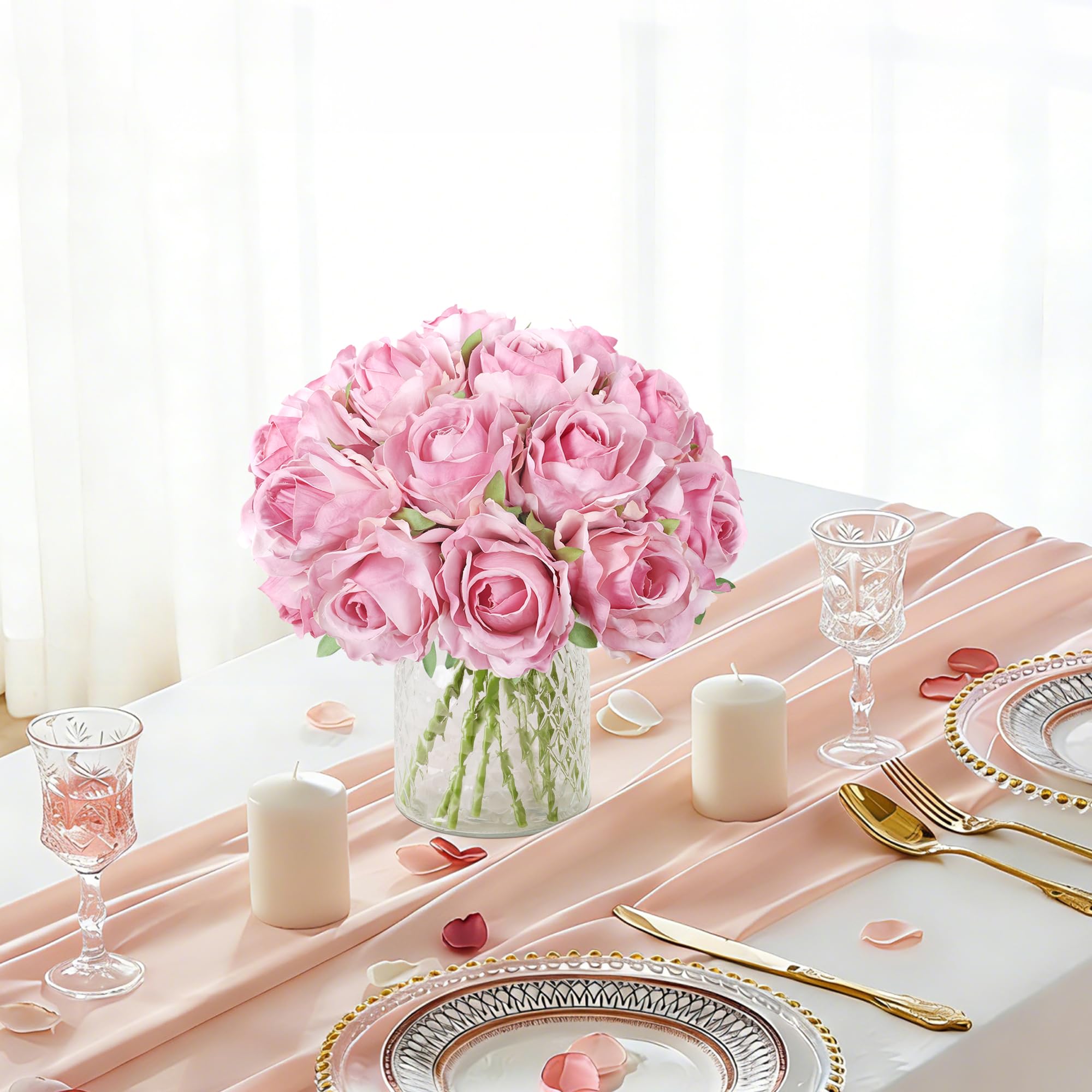 Ivydale silk stems make easy shaping for custom floral decor.