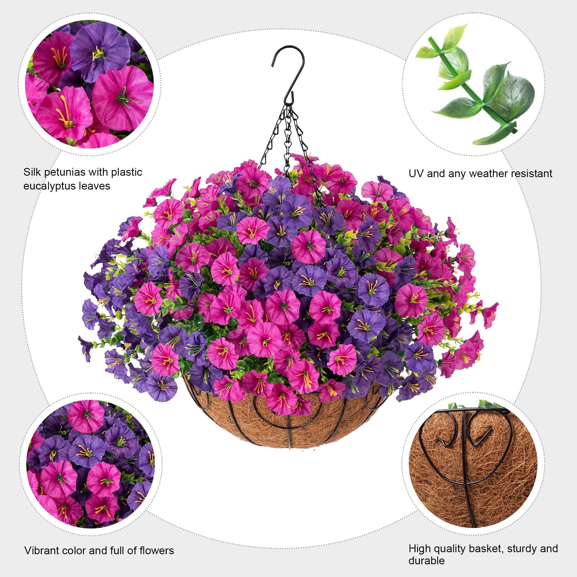 Ivydale UV-resistant baskets withstand sun and weather for outdoor use.