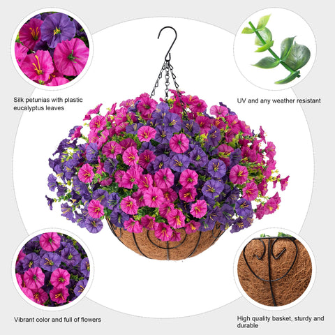 Ivydale UV-resistant baskets withstand sun and weather for outdoor use.
