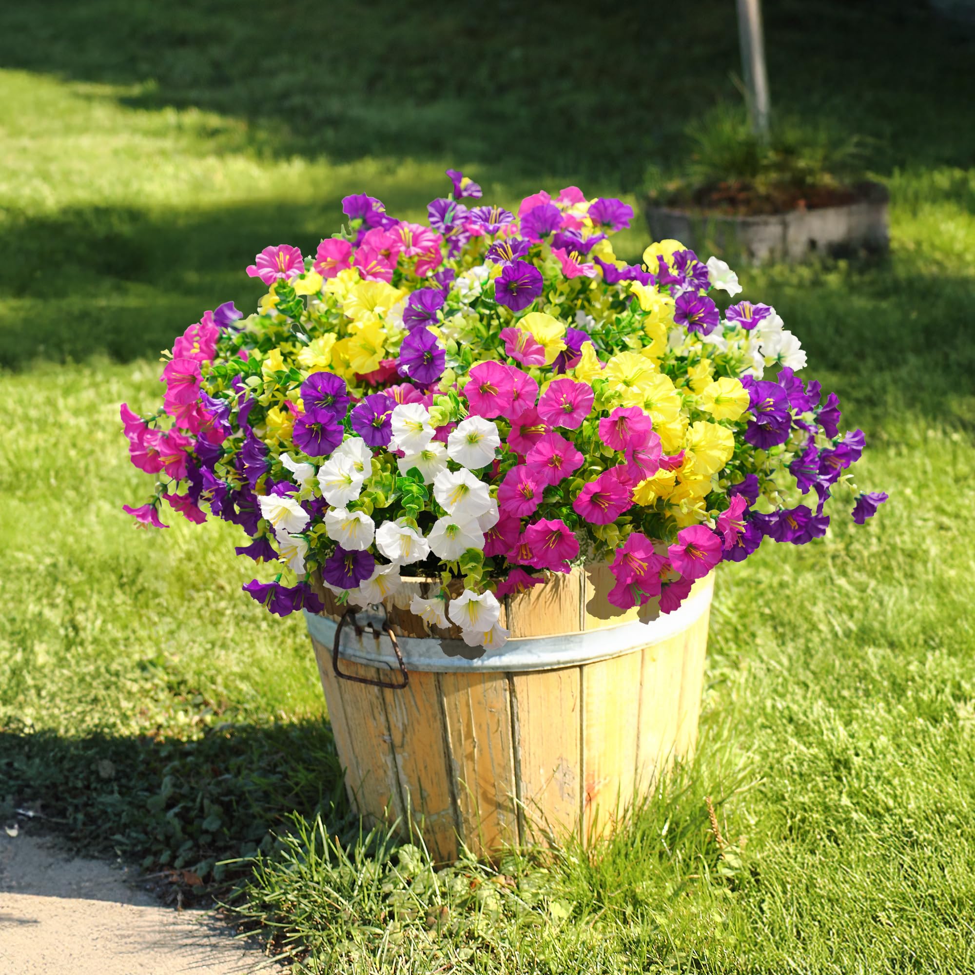 Ivydale UV-resistant silk morning glory to withstand sun without fading.