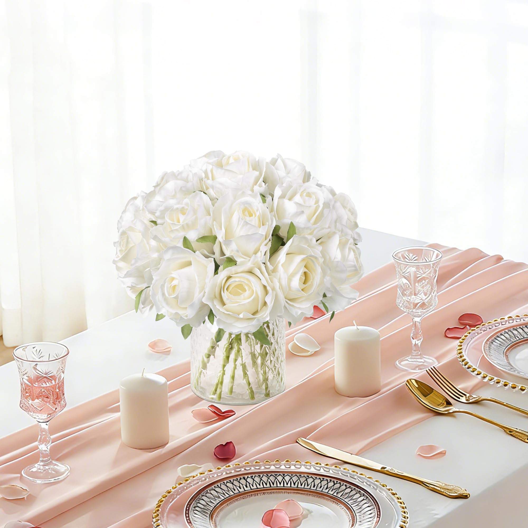 Ivydale wedding arch florals with roses create a romantic backdrop.