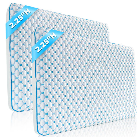 Iwacool flat pillow with cooling ice fabric surface for cooler nights