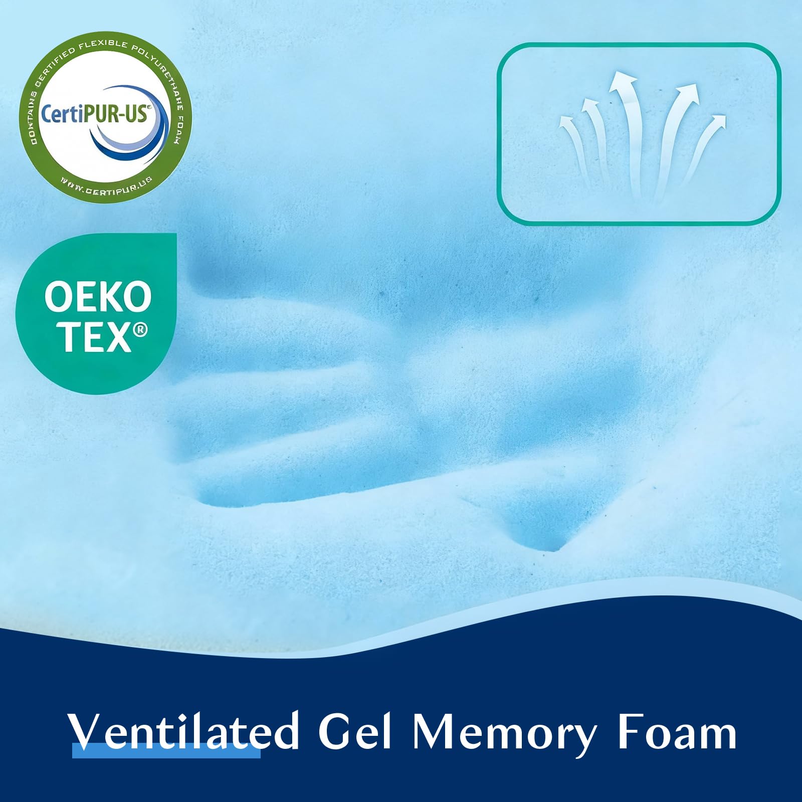 Iwacool CertiPUR-US and Oeko-Tex tested pillow for safe materials