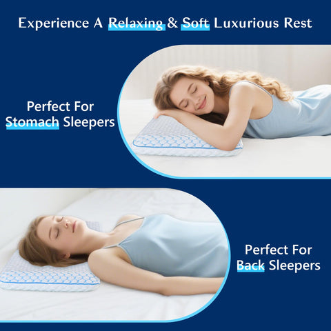 Iwacool pillow can be stacked or placed under hips and knees for comfort