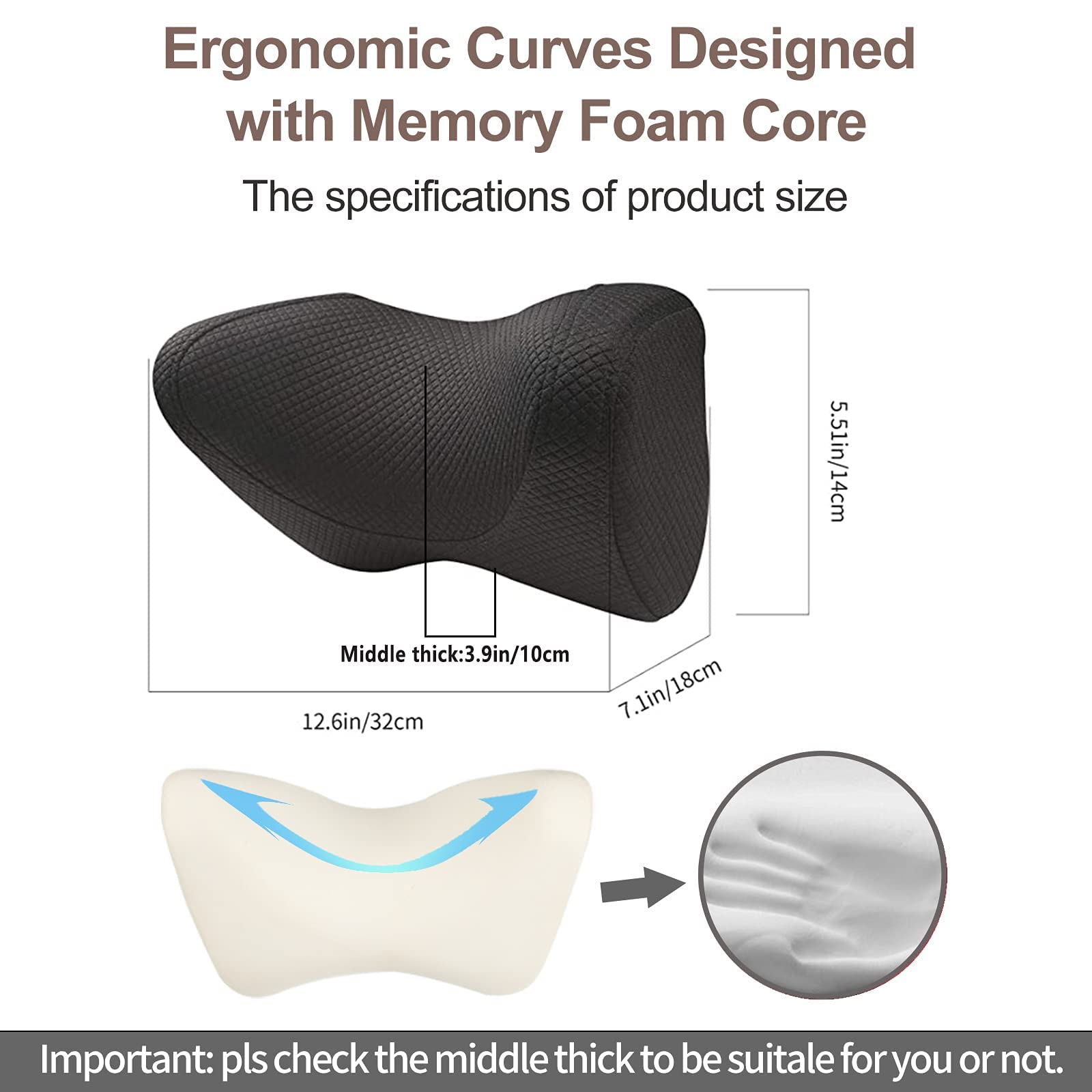 iwantit car neck pillow removable cover for easy washing and maintenance.