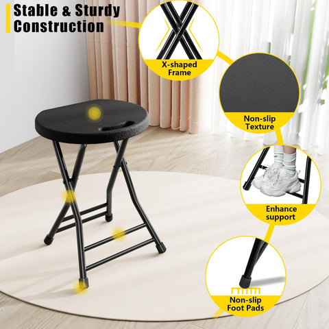 IWDOO folding stool honeycomb-seat offers comfortable, durable seating.