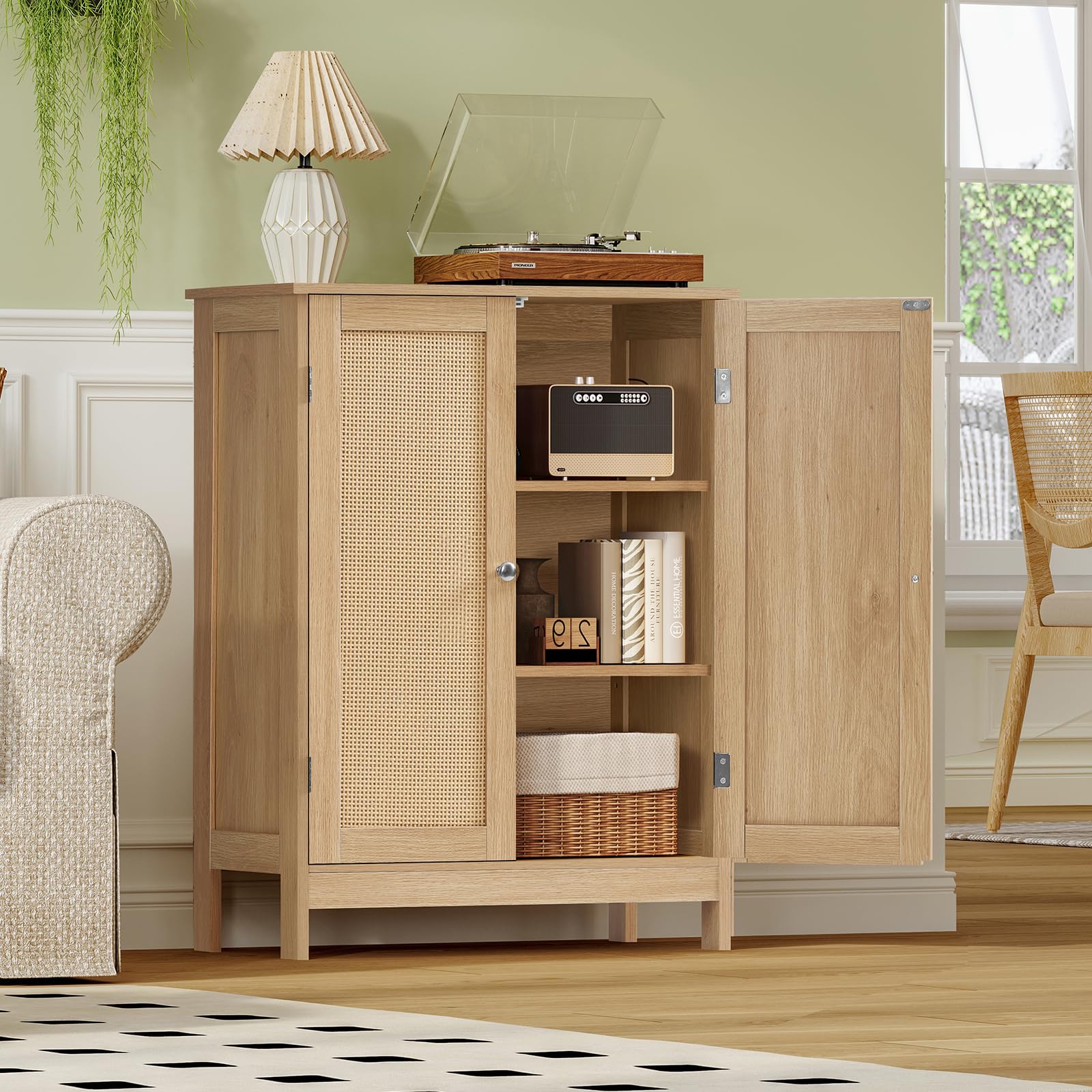 Iwell Storage Cabinet assembly process shown for quick setup and clarity.
