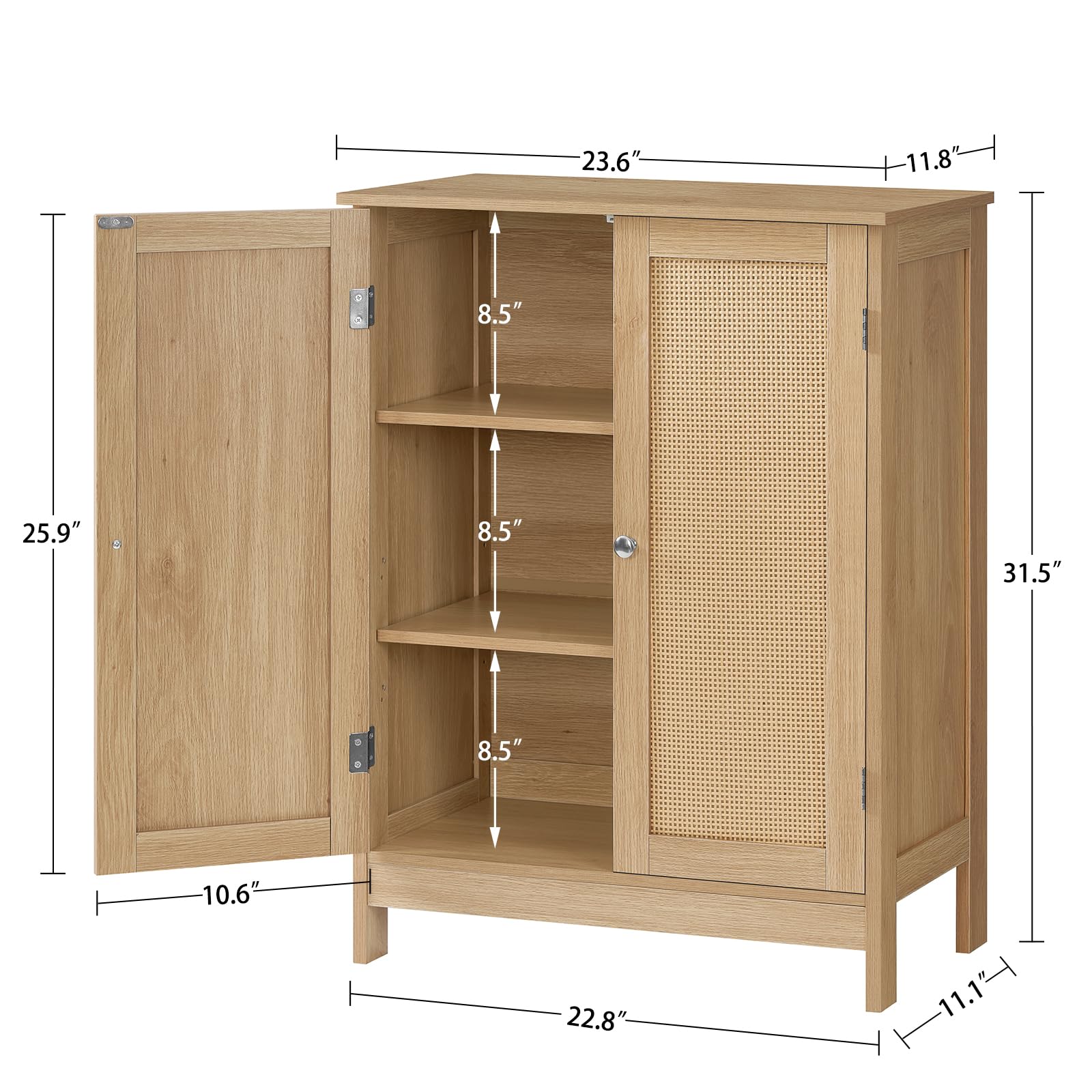 Iwell Bathroom Storage Cabinet supports laundry organization with moisture-friendly design.