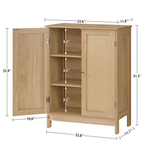 Iwell Bathroom Storage Cabinet supports laundry organization with moisture-friendly design.