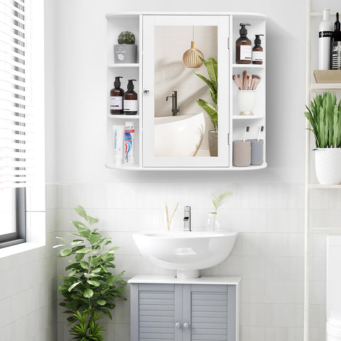 Iwell bathroom cabinet interior featuring 2 adjustable shelves for tall items.