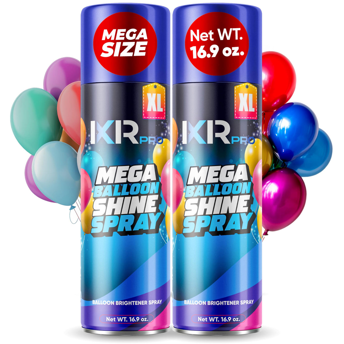 Ixirpro Balloon Shine Spray can for instant balloon gloss and quick results.