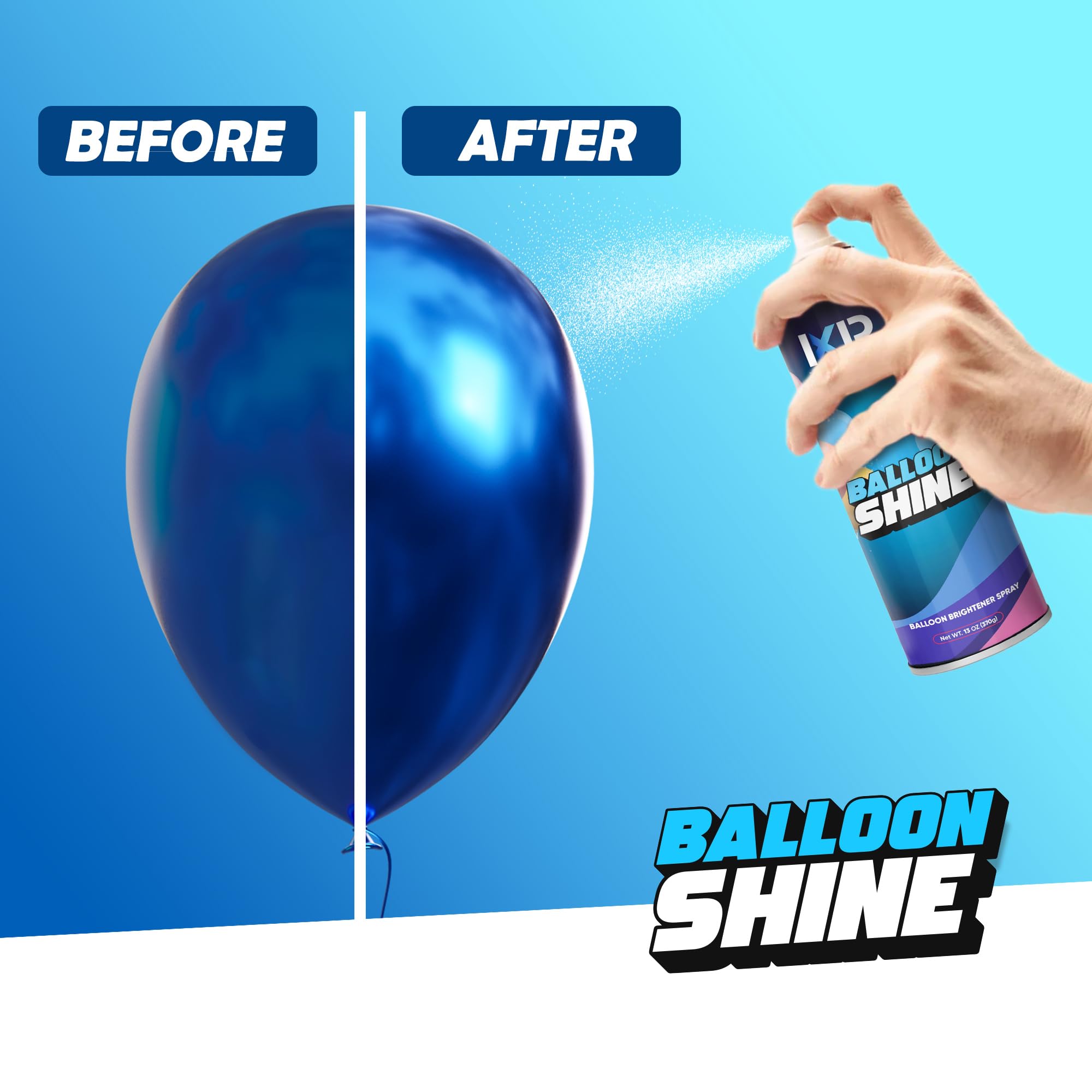 ixirpro Balloon Shine Spray gloss on balloons provides long-lasting shine on latex and foil
