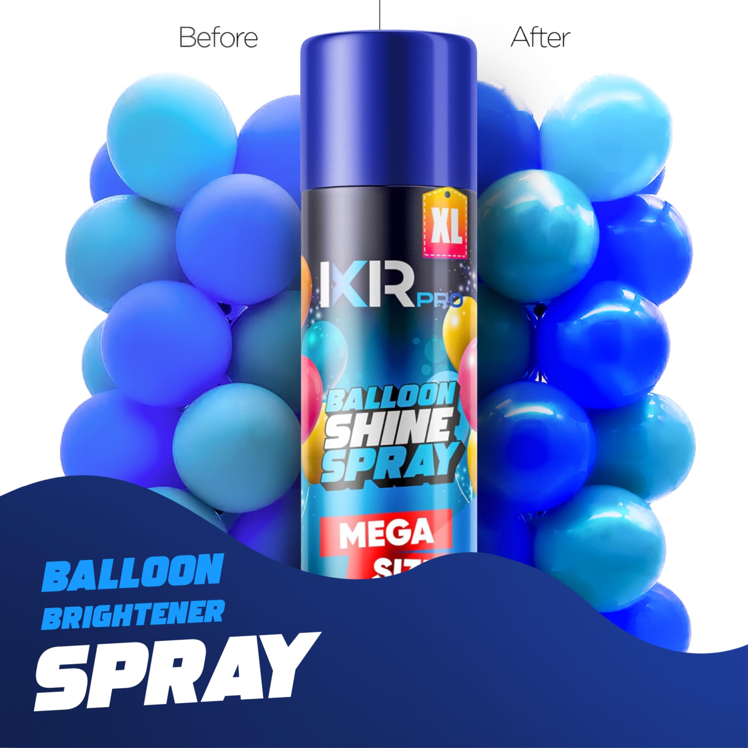 Ixirpro Balloon Shine Spray enhances wedding decor with radiant balloon shine.