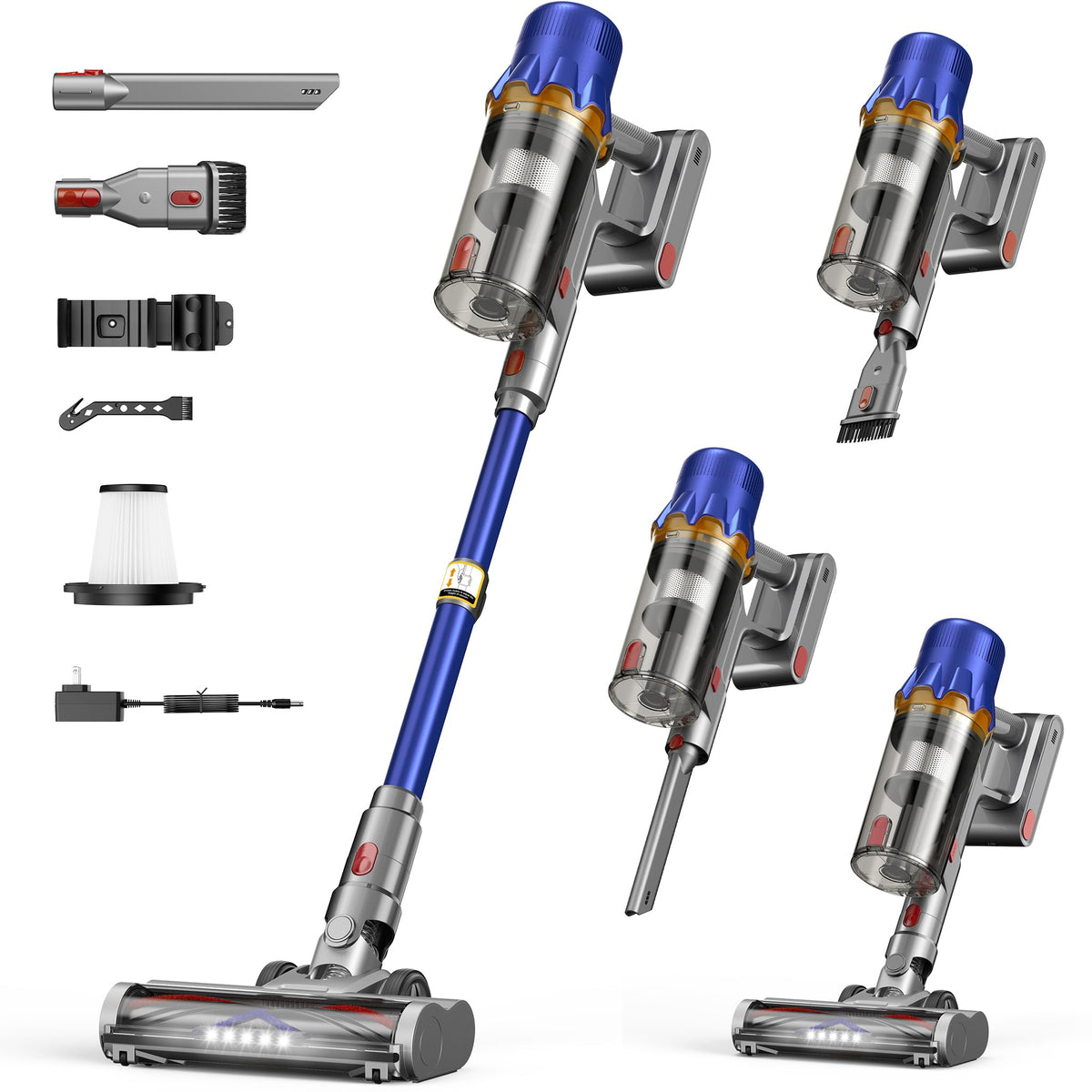 iXlion cordless vacuum with LED headlight reveals hidden dust for precise cleaning