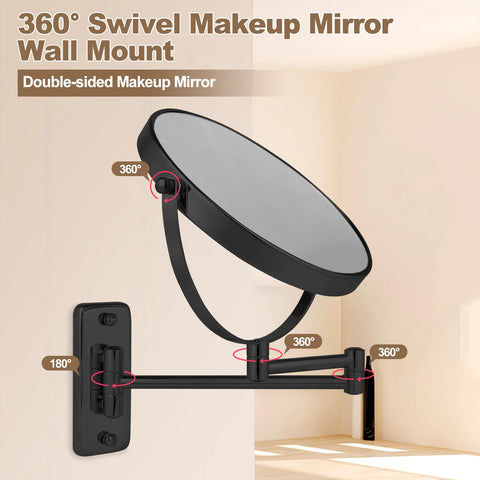 IZHIBATU mirror with 360-degree rotation for easy angle adjustment.