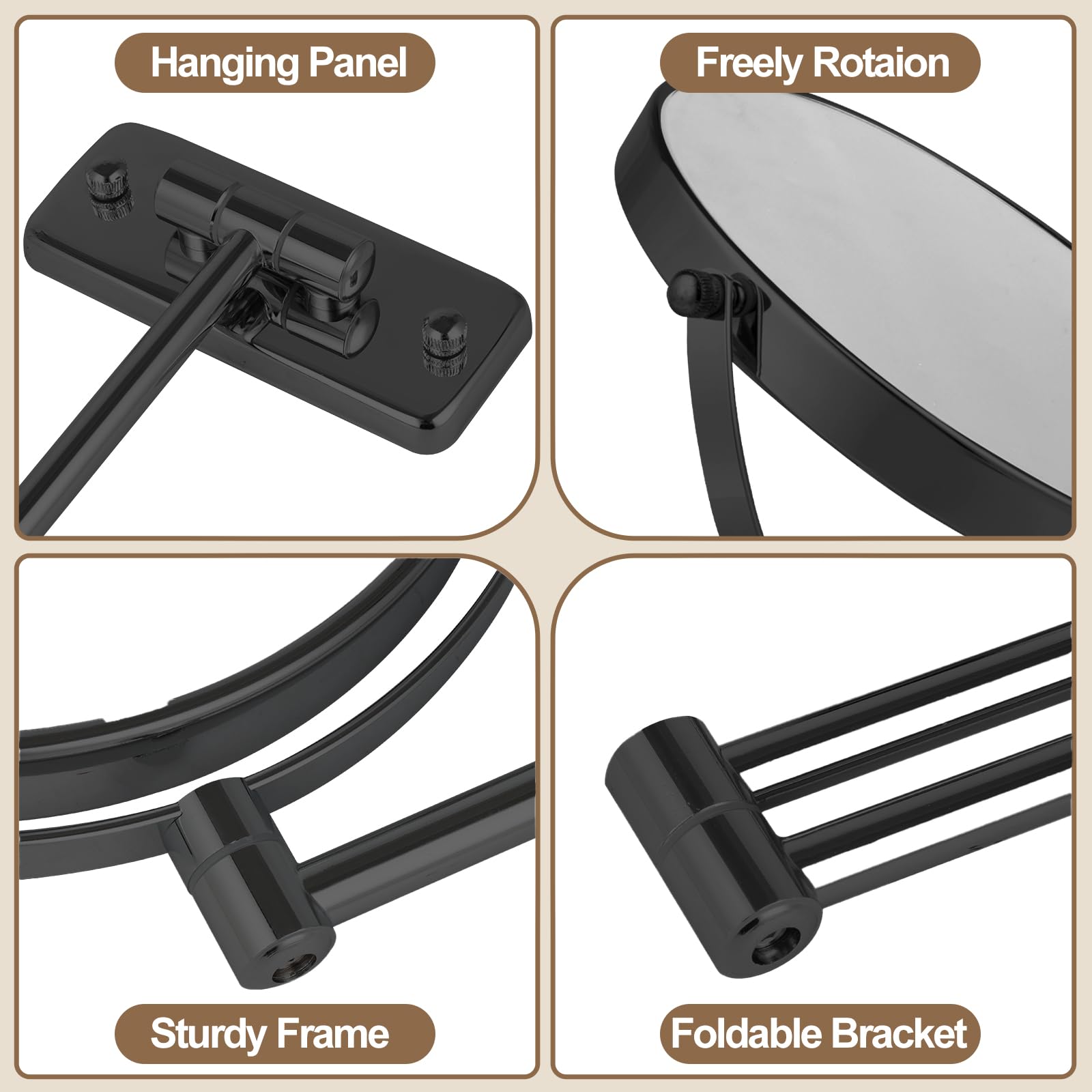 IZHIBATU foldable wall-mount design saves space when not in use.