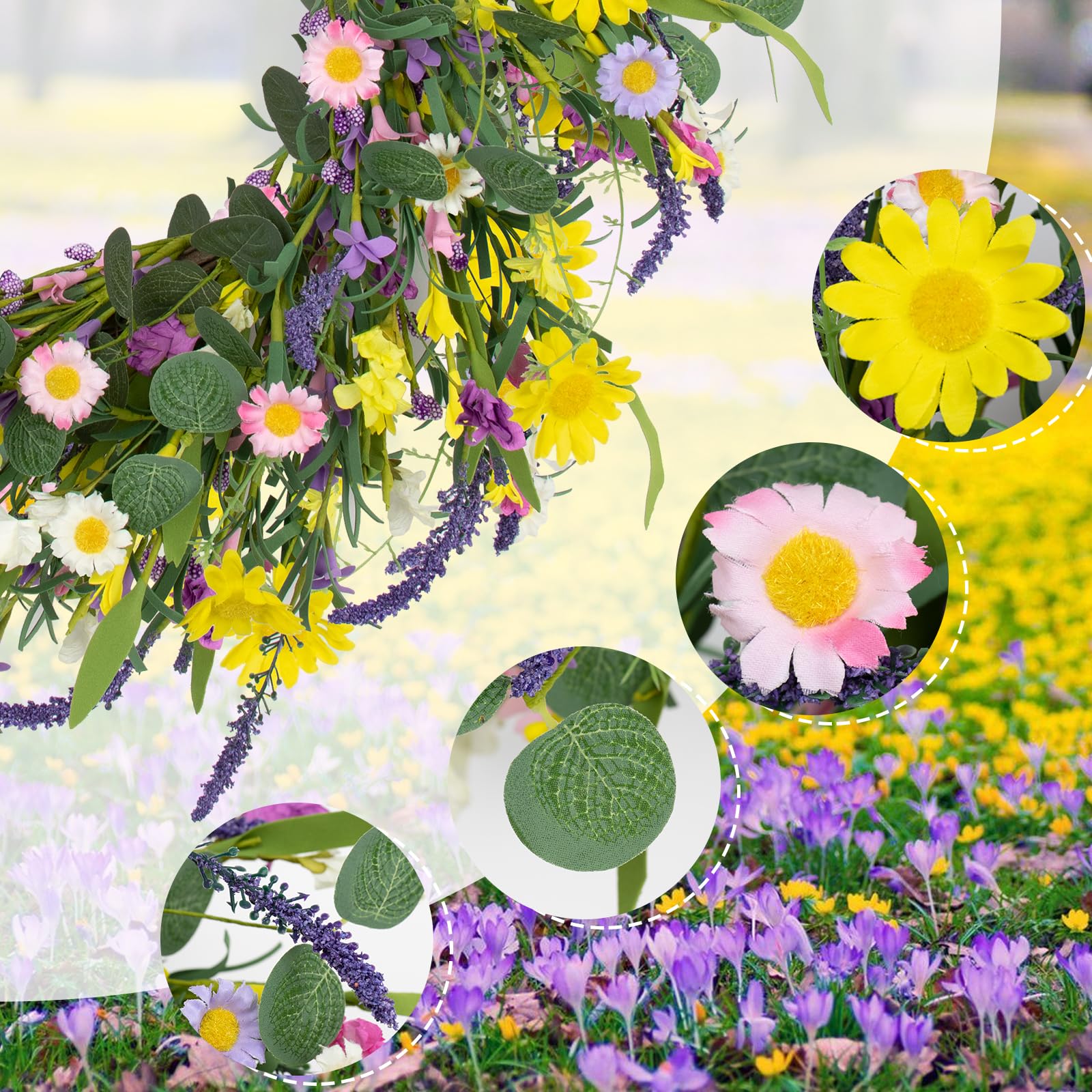 Easy care and cleaning tips for J'FLORU Spring Wreath to maintain color