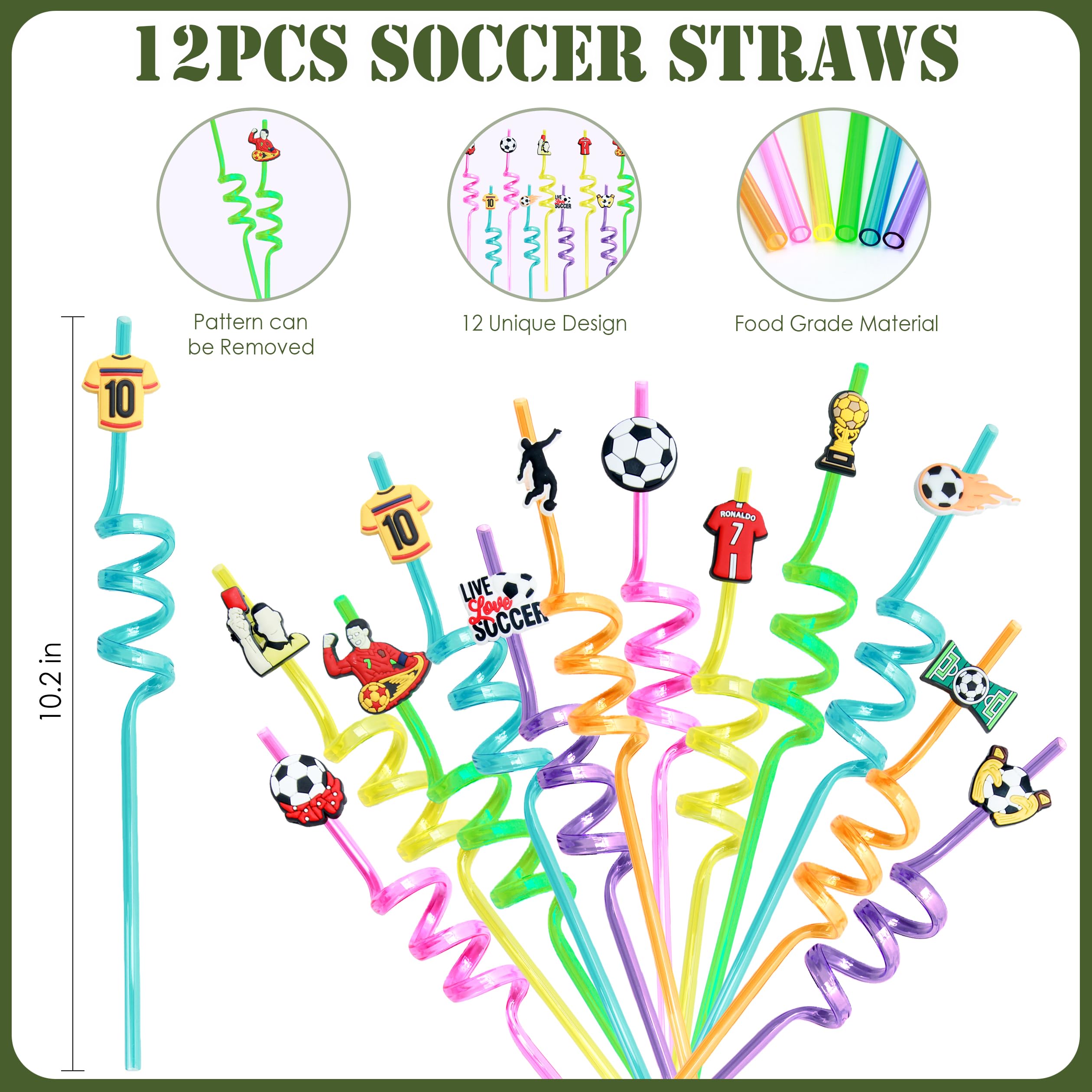 J6&H6 soccer straws for festive drinks during the party.