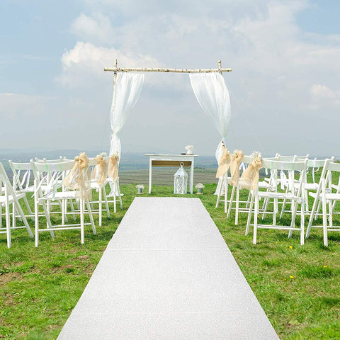 J&A Homes outdoor venue setup showing versatile aisle runner