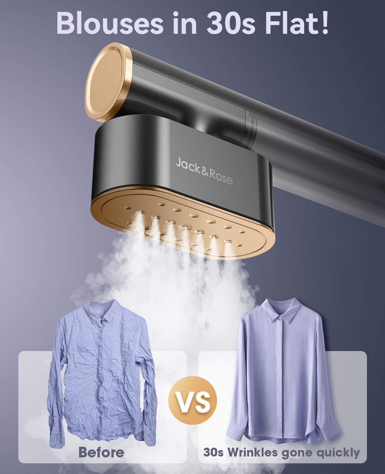 Jack & Rose heats up in 15 seconds for fast touch-ups.