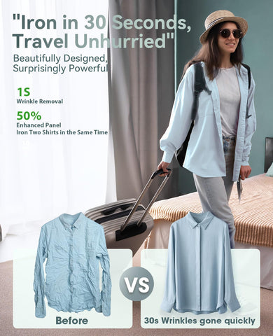 Jack ＆ Rose 2-in-1 iron and steamer in travel mode