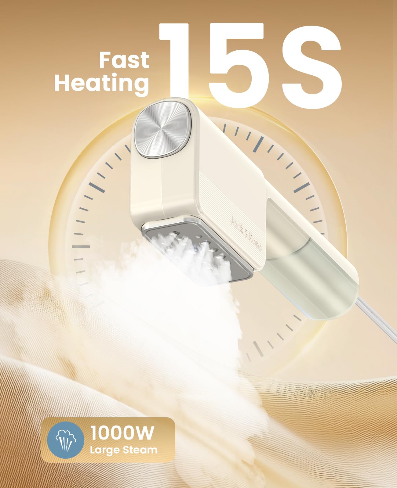 Jack & Rose ceramic heat panel delivers steady heat for fabrics.