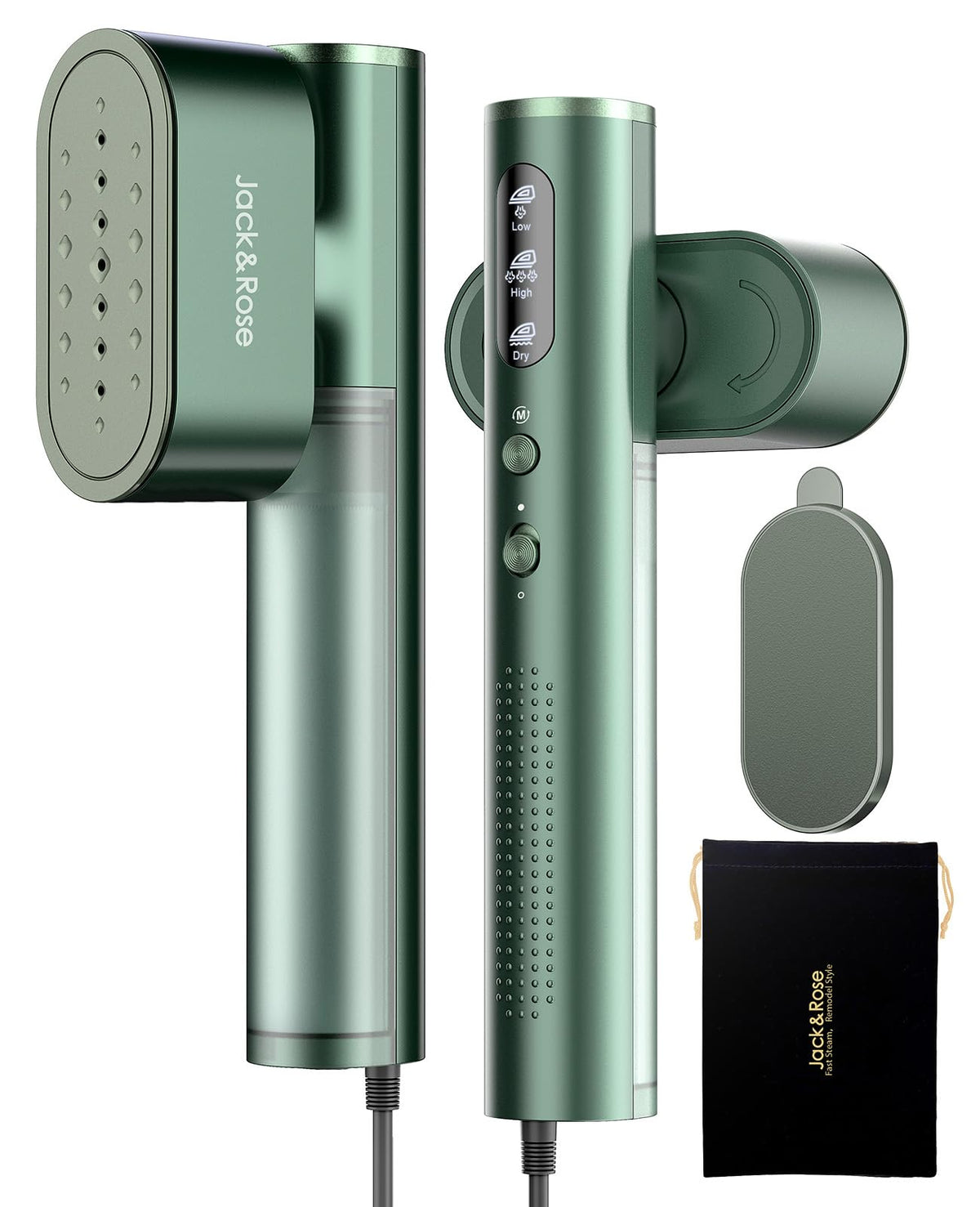 Jack ＆ Rose Travel Steamer displaying global voltage compatibility for international use