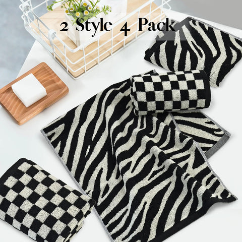Jacquotha 4-pack towels displayed together for easy organization and styling.