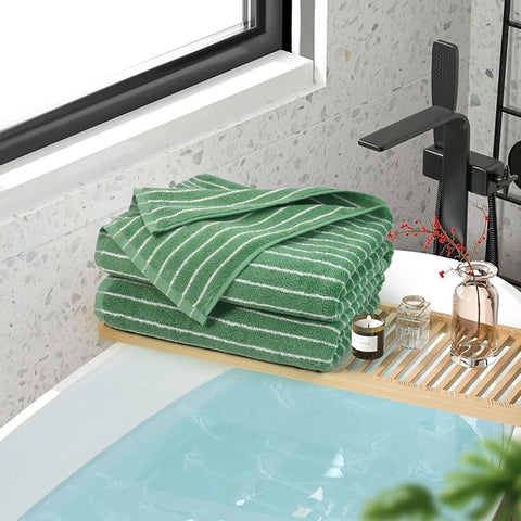 Jacquotha quick-drying towels highlight lightweight design for busy mornings