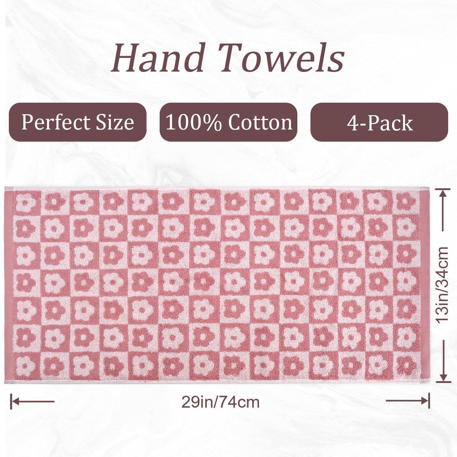 Jacquotha towels shown for drying hands after washing