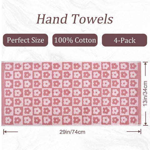 Jacquotha towels shown for drying hands after washing