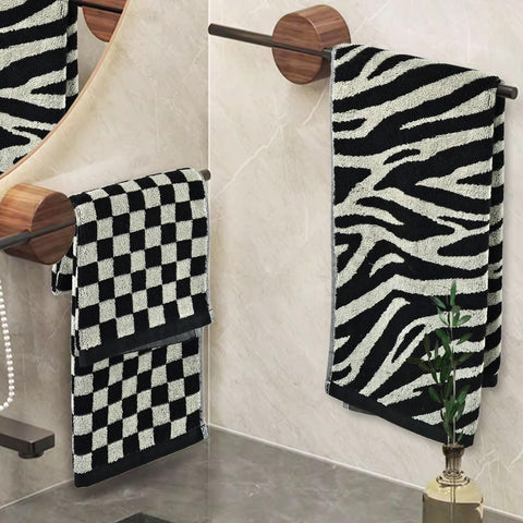 Jacquotha soft cotton towels feel gentle on skin and highly absorbent.