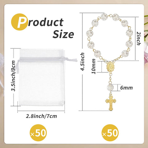 Jadive gold-tone crucifix rosary with durable beads for lasting keepsakes