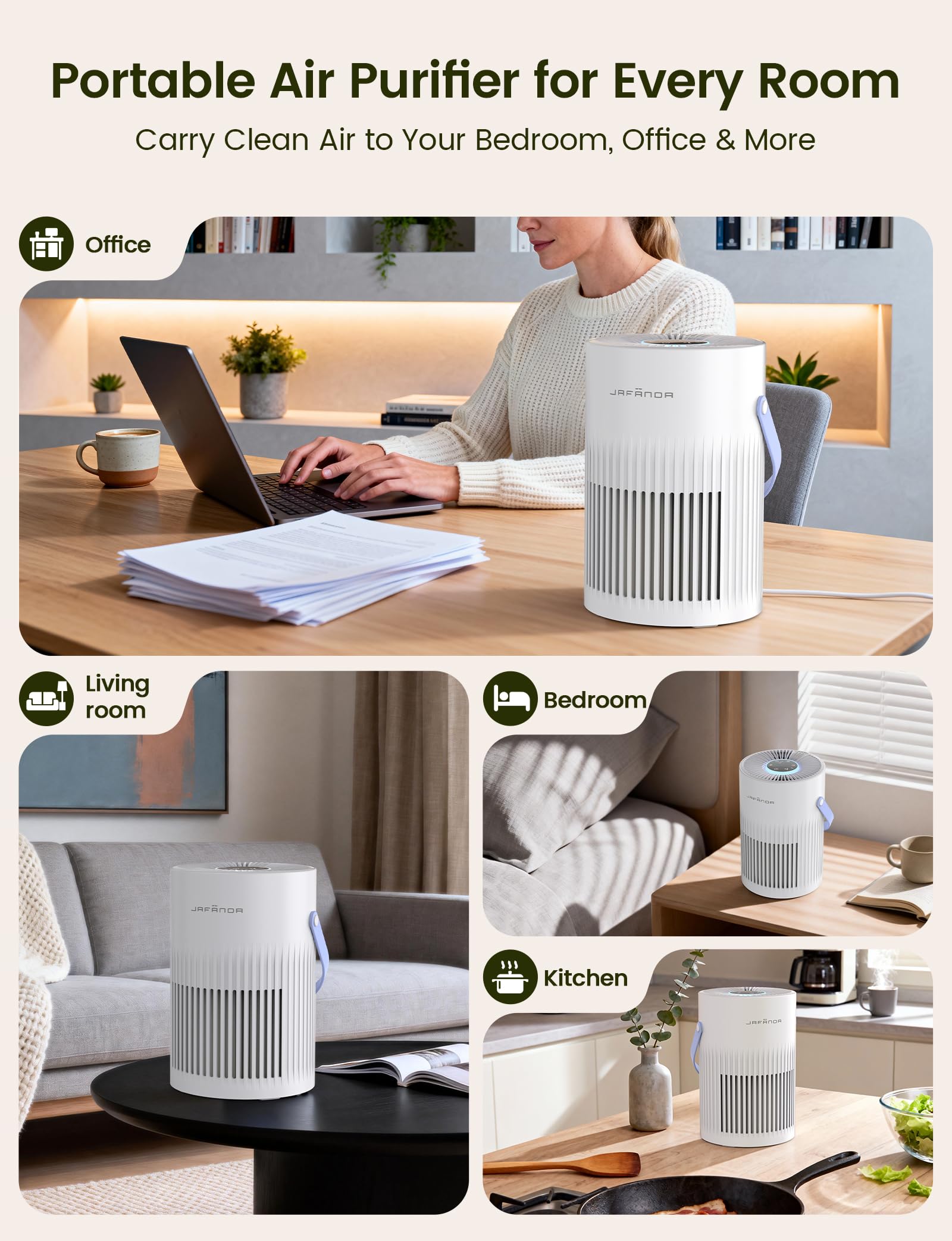 Jafanda energy-saving mode reduces lights and noise.