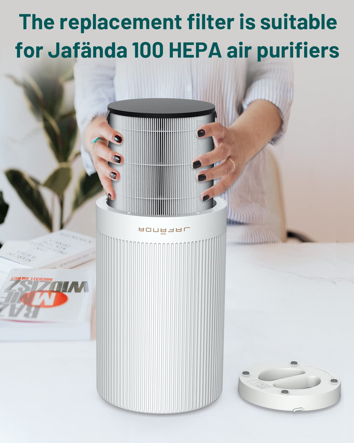 Jafanda JF100 pre-filter traps larger particles to extend life.