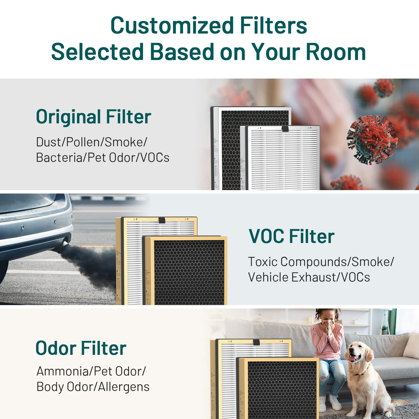 Jafända JF888 CADR guidance helps choose filtration for larger rooms.