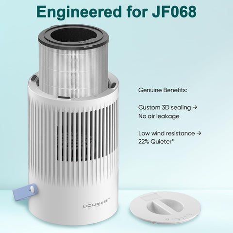Jafanda Pre-filter capturing dust and hair for longer life