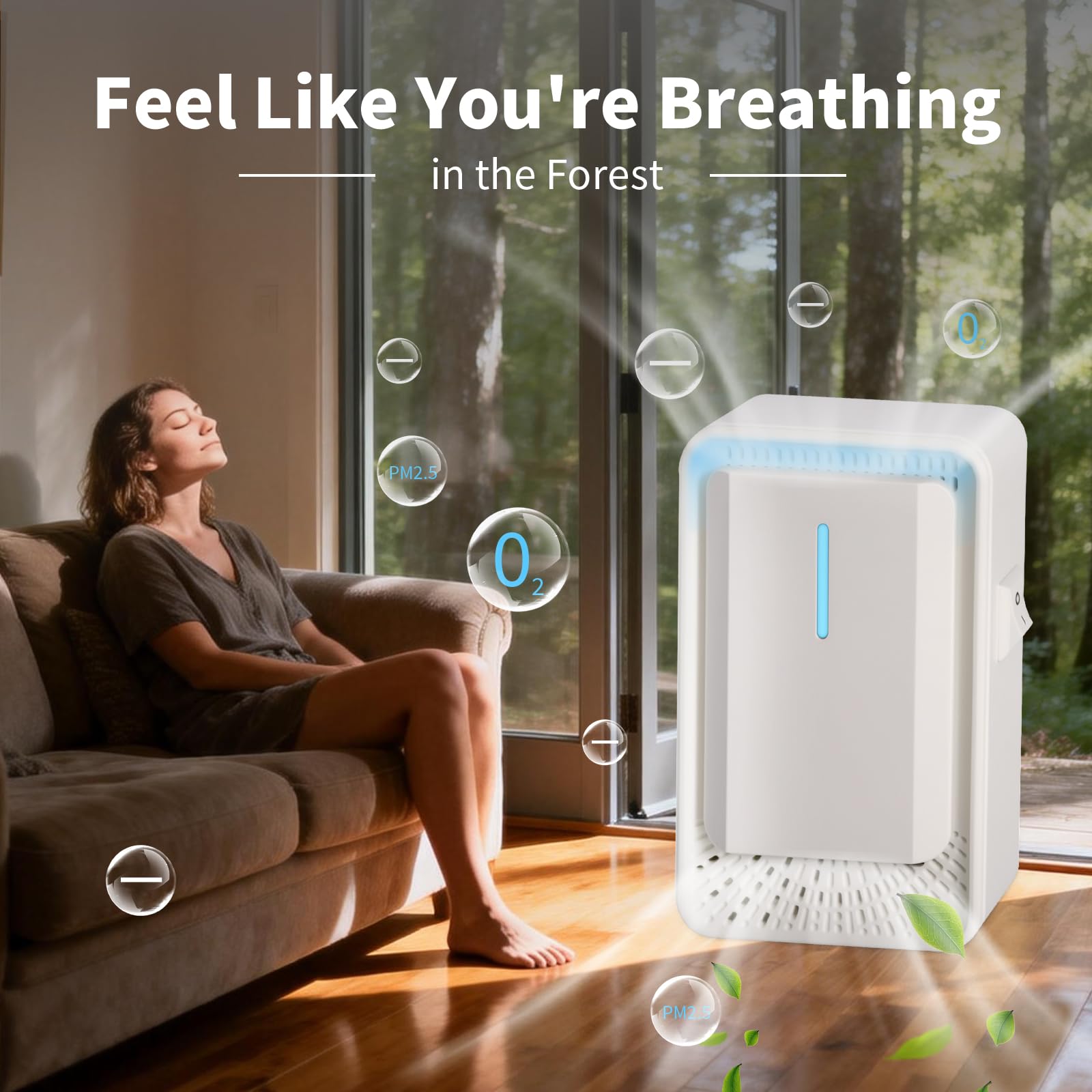 Jahy2Tech living room purifier helping family breathe easier