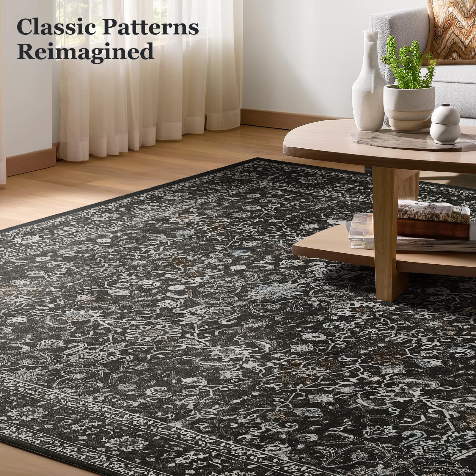 Jainmy Dark runner fits entryways and bedrooms, guiding foot traffic with style