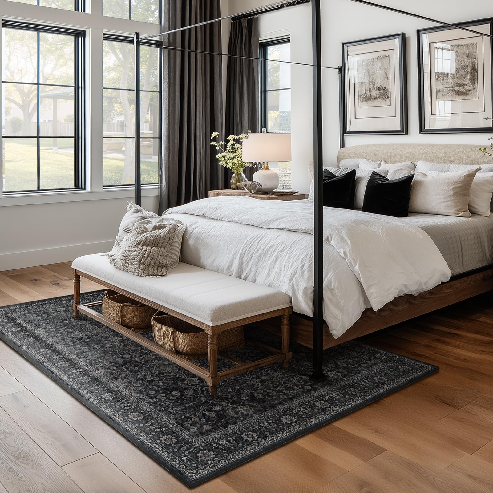 Jainmy low-pile soft texture close-up shows comfortable underfoot feel.